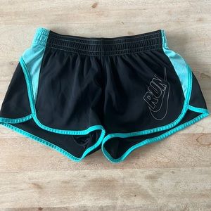 Nike Dri-Fit Running Shorts. Color: Black and Teal. Size: XS.